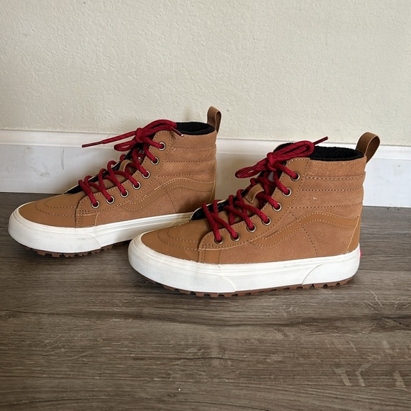 NEW! Kid Size 3.0 Vans Sk8 Hi MTE-1 Skate Shoe - Chipmunk Tan - Insulated - Picture 2 of 9